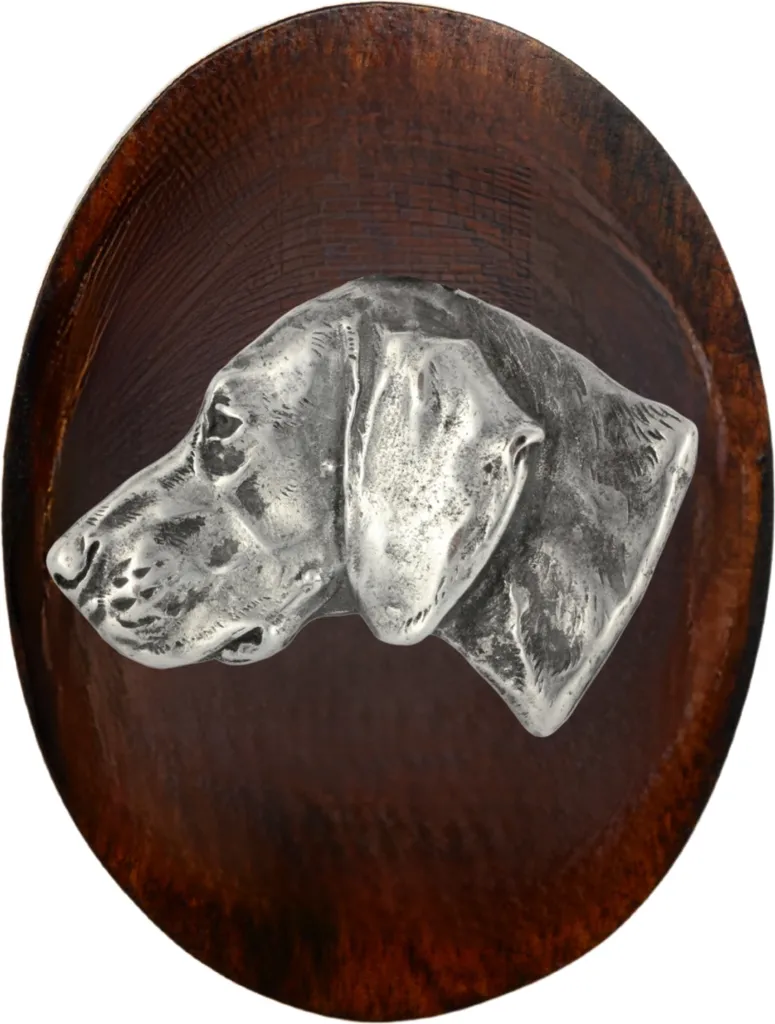 Porte-numéro Braque de Weimar pour concours de beauté et travail chien