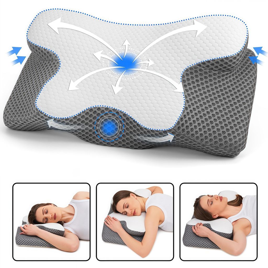 Kopfkissen, Ergonomisches Nackenkissen, Orthopädisches Produktbild 
