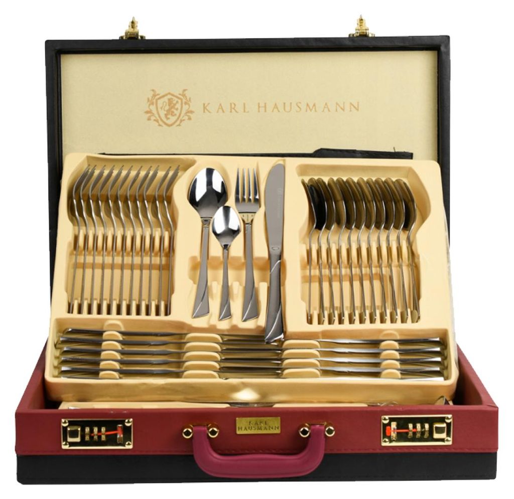72-teilig Besteckset Edelstahl Besteckkoffer 12 Personen Produktbild 