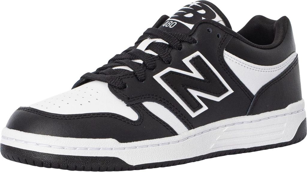 New Balance 480 Lederturnschuhe, Schwarz 45.5 EU Produktbild 
