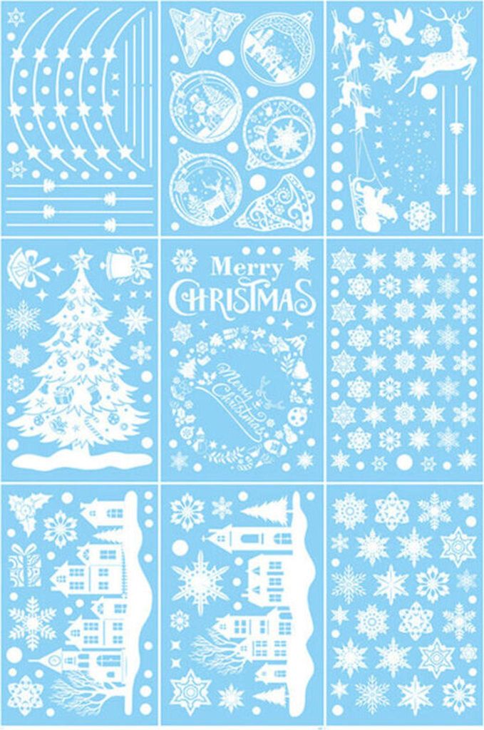 Fensterbilder Weihnachten Fenster Selbstklebend Weihnachts Sticker Fensterdeko B-244stk