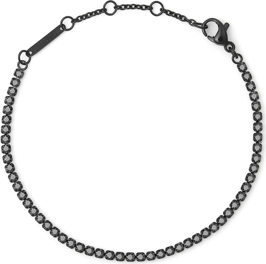 Bracelet Cristal Noir Daniel Wellington en Acier Brillant Inoxydable