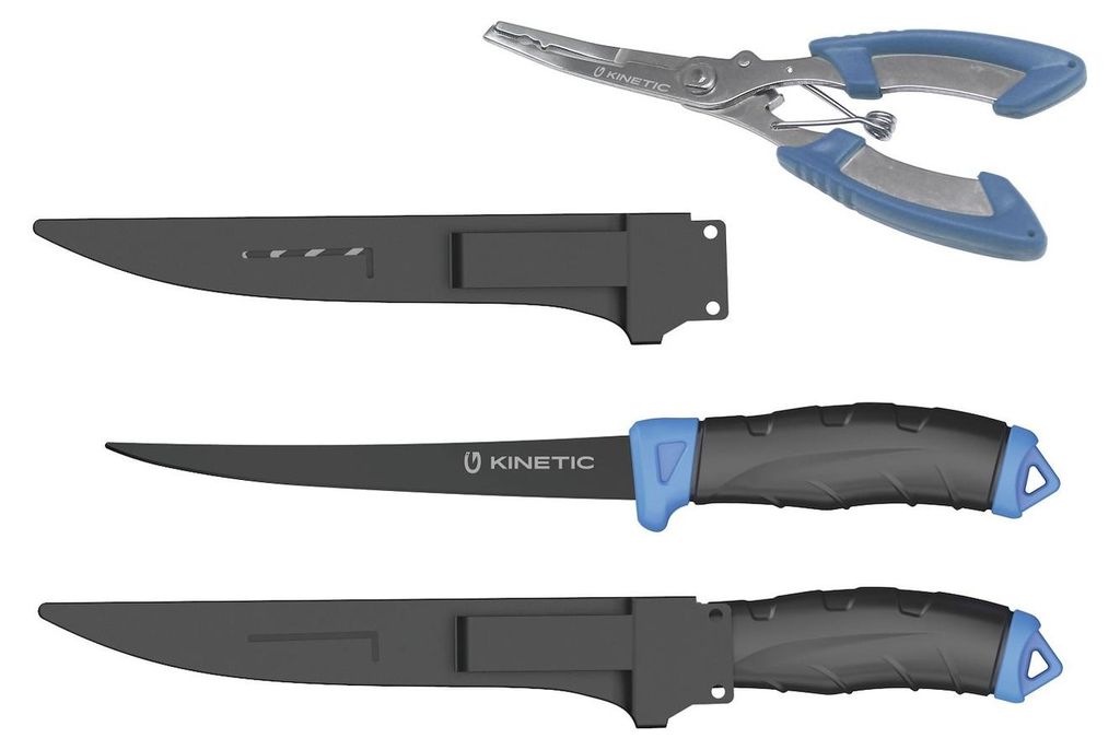 Kinetic Fillet Knife & Pliers Kit Black/Blue - Filetiermesser + Zange