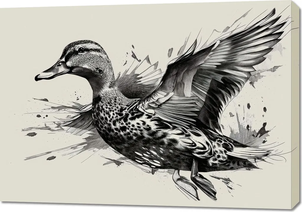 Stampa su Tela Canvas Gracja 100x70 - Quadro Anatre in Volo per Arredamento