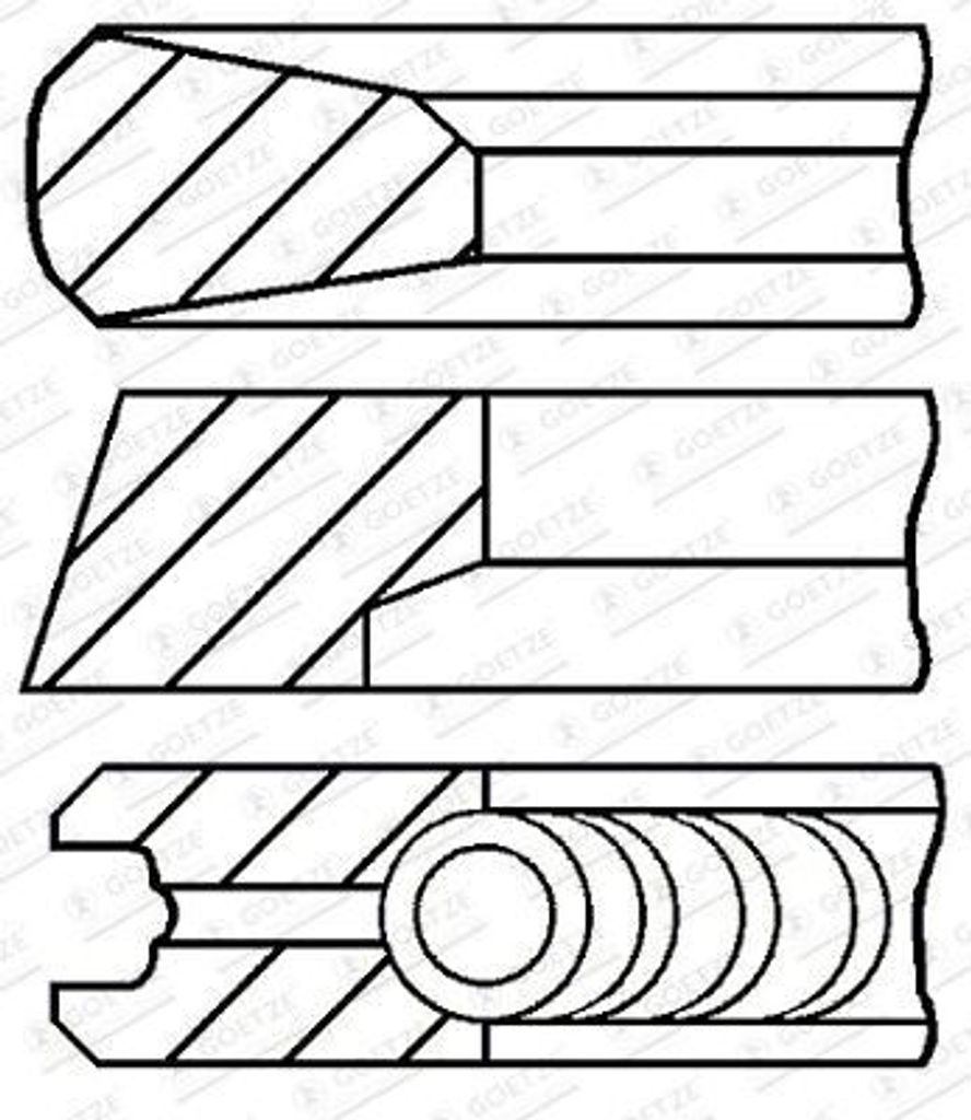 Kolbenringsatz GOETZE 08-445200-00