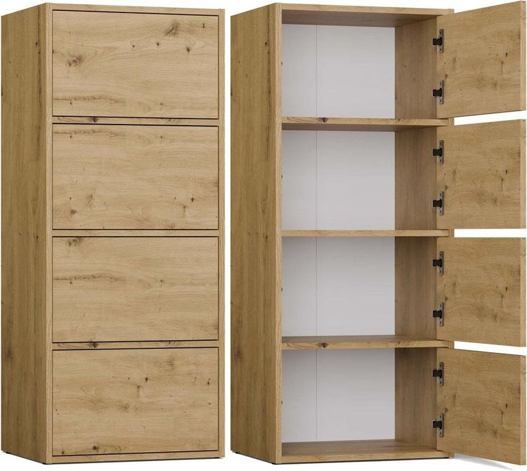 Moderner Kommodenschrank ALMA mit 4 Türen und TIP-ON-System Produktbild 