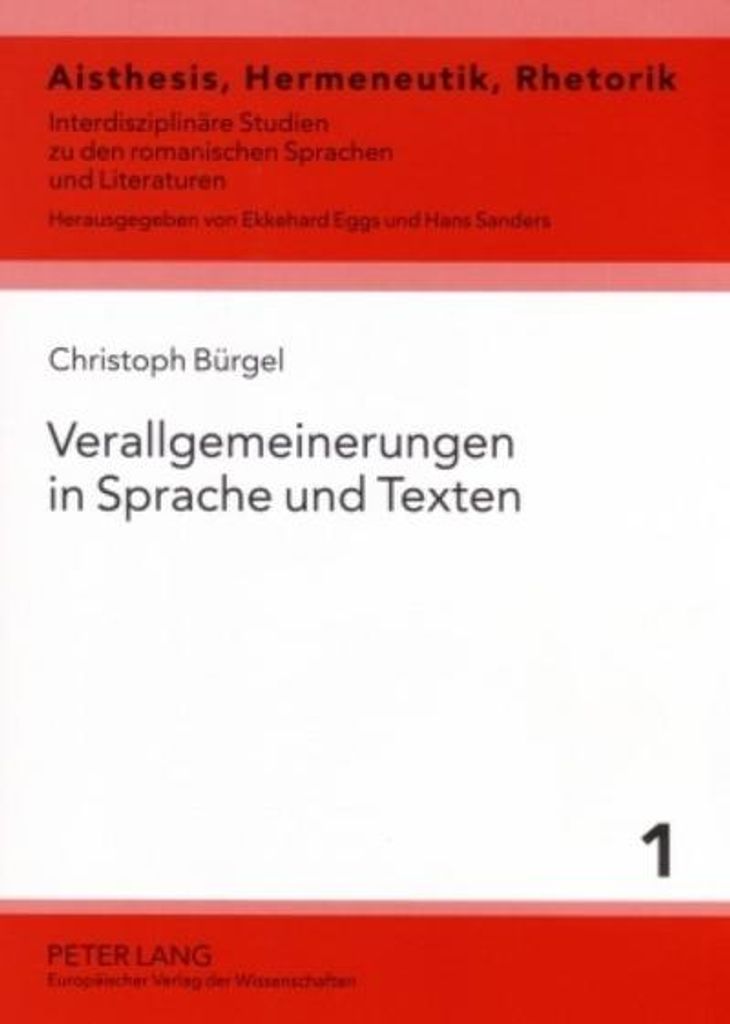 Verallgemeinerungen in Sprache und Texten