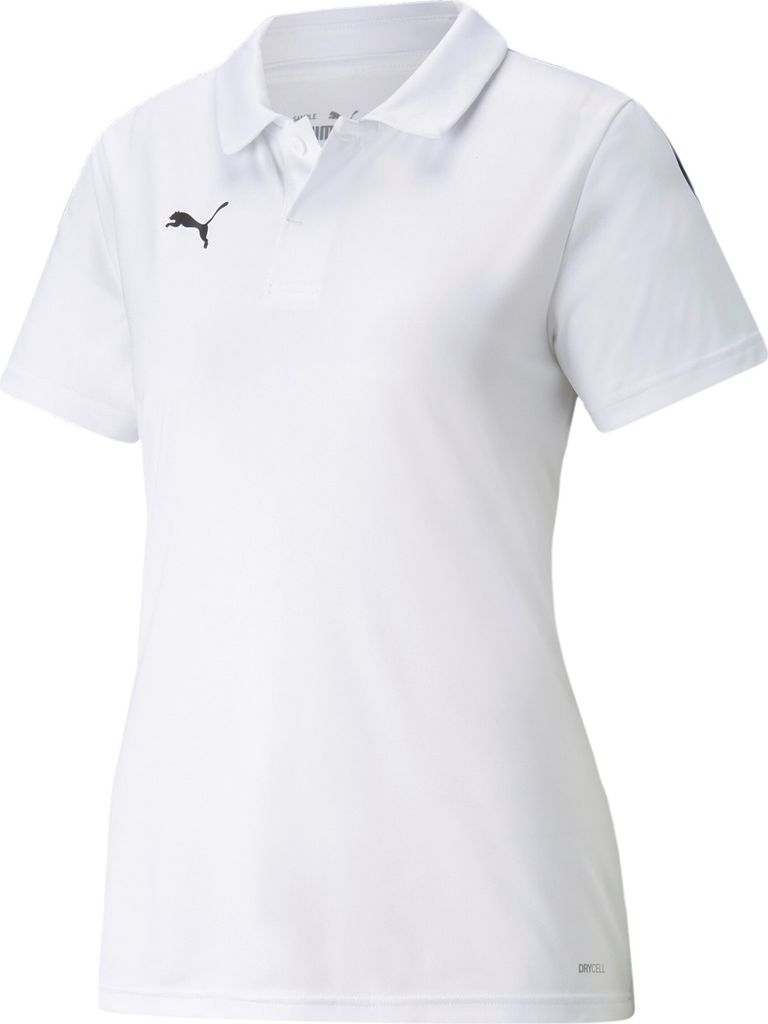 Puma teamLIGA Sideline Polo Shirt Damen weiß schwarz Gr M