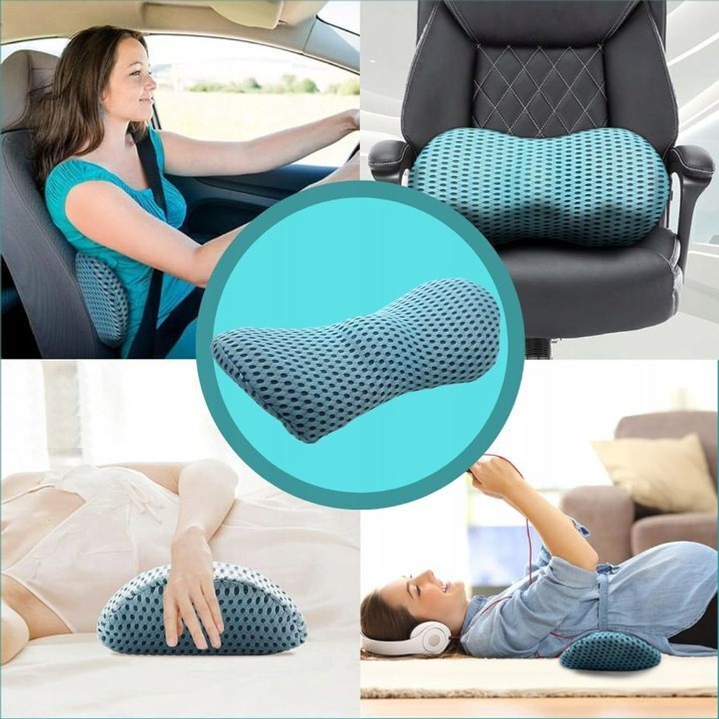 Orthopädisches Lendenkissen aus Memory Foam BLAU - Produktbild 10