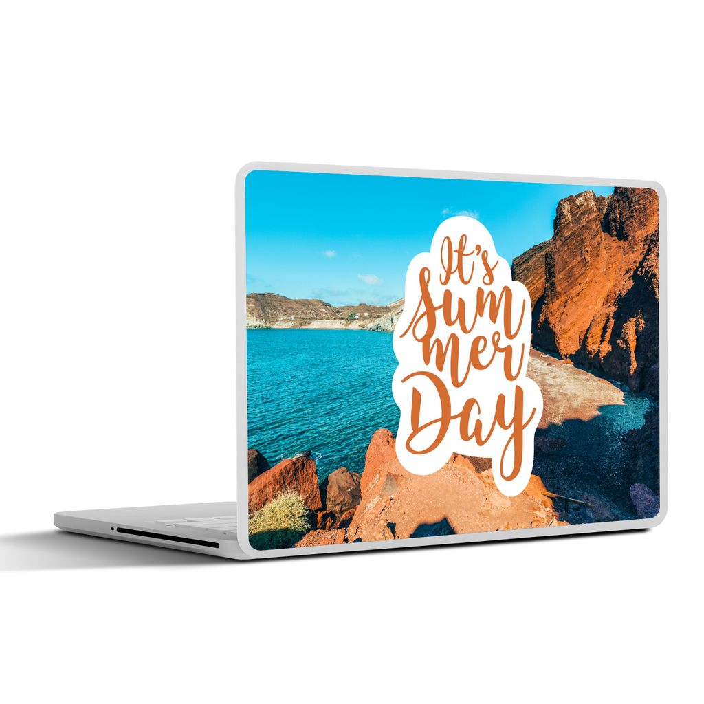 MuchoWow Laptop Aufkleber Sticker Cover Sommer - Sprichwort - Urlaub 31x22.5 cm - Laptop-Deko
