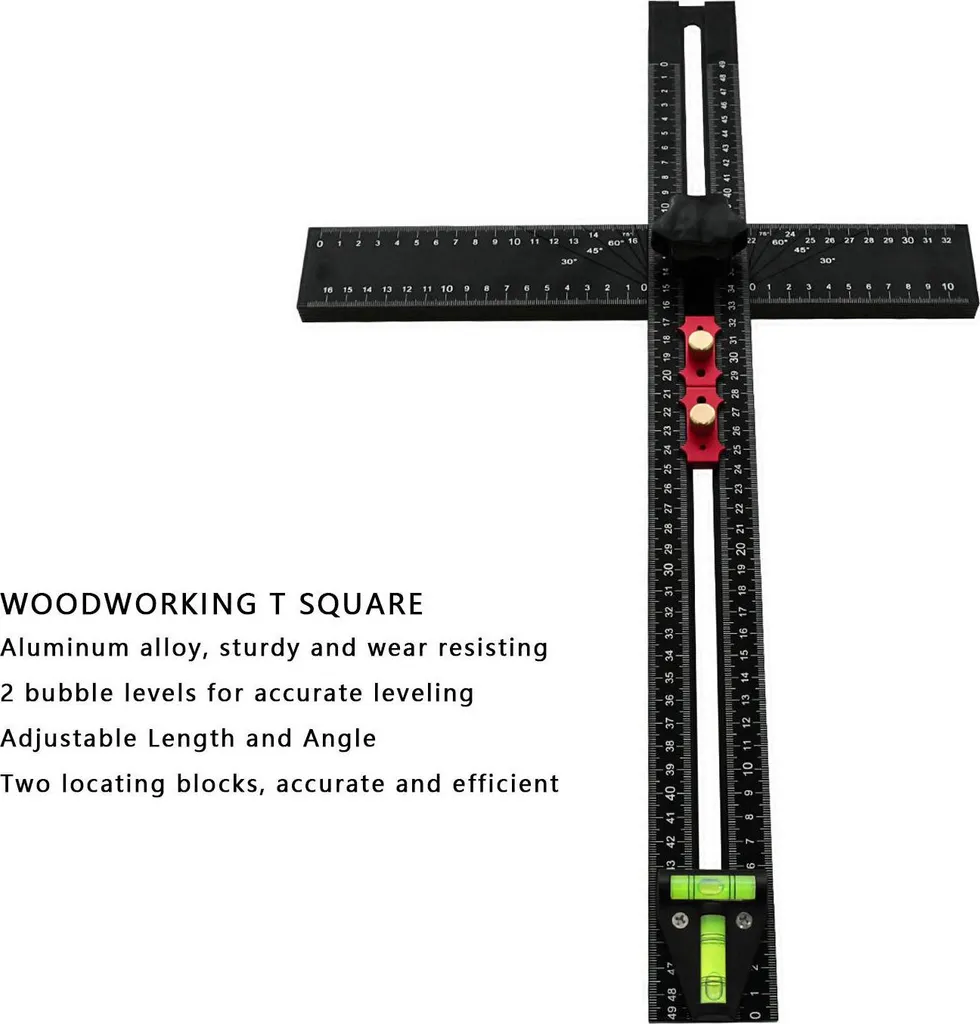 Équerre multi-angles 90°/45° de 54 cm, outil de mesure réglable et précis - 15