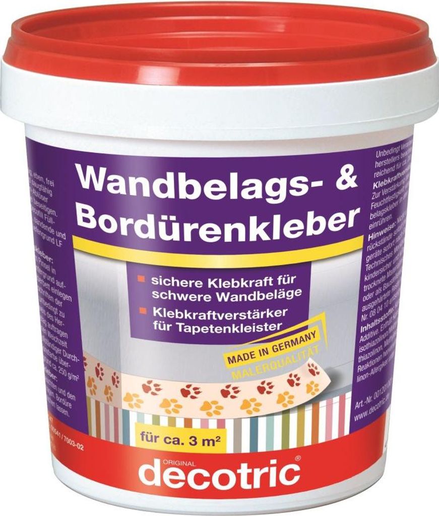 Decotric Wandbelags- und Bordürenkleber 750 g Produktbild 