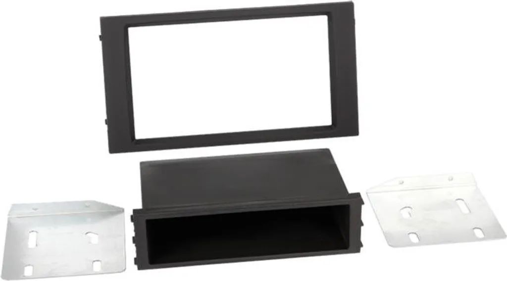 Pannello Radio 2-DIN Seat Leon 2014+ Nero con Vano Portaoggetti