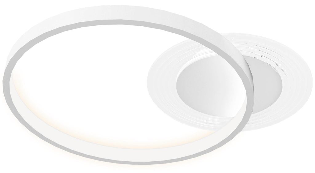 HOMCOM Deckenlampe, Deckenleuchte mit Zwei-Ring-Design, Produktbild 