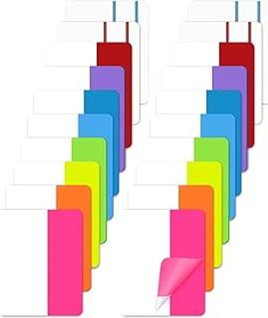 Page Marker Set 400 Stück Index Haftmarker 20 Sets 10 Farben Haftnotizen Tabs Klebezettel Haftstreifen Tabs Sticky Notes Selbstklebend für Lesen ...