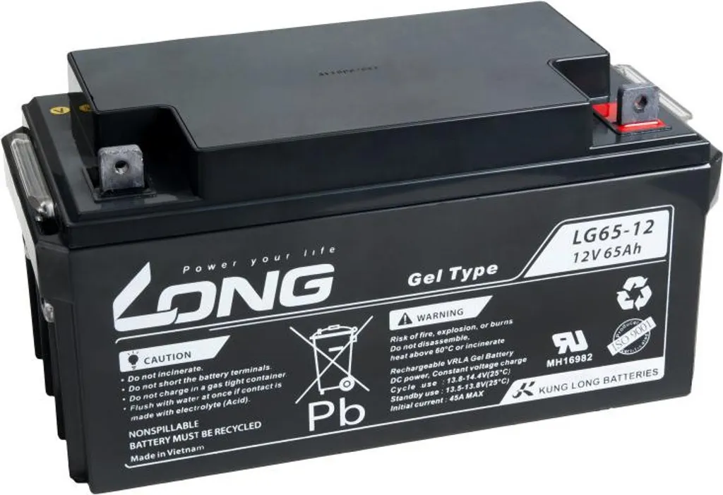 Batterie Avacom Long 12V 65Ah au plomb DeepCycle GEL F4 LG65-12 haute qualité