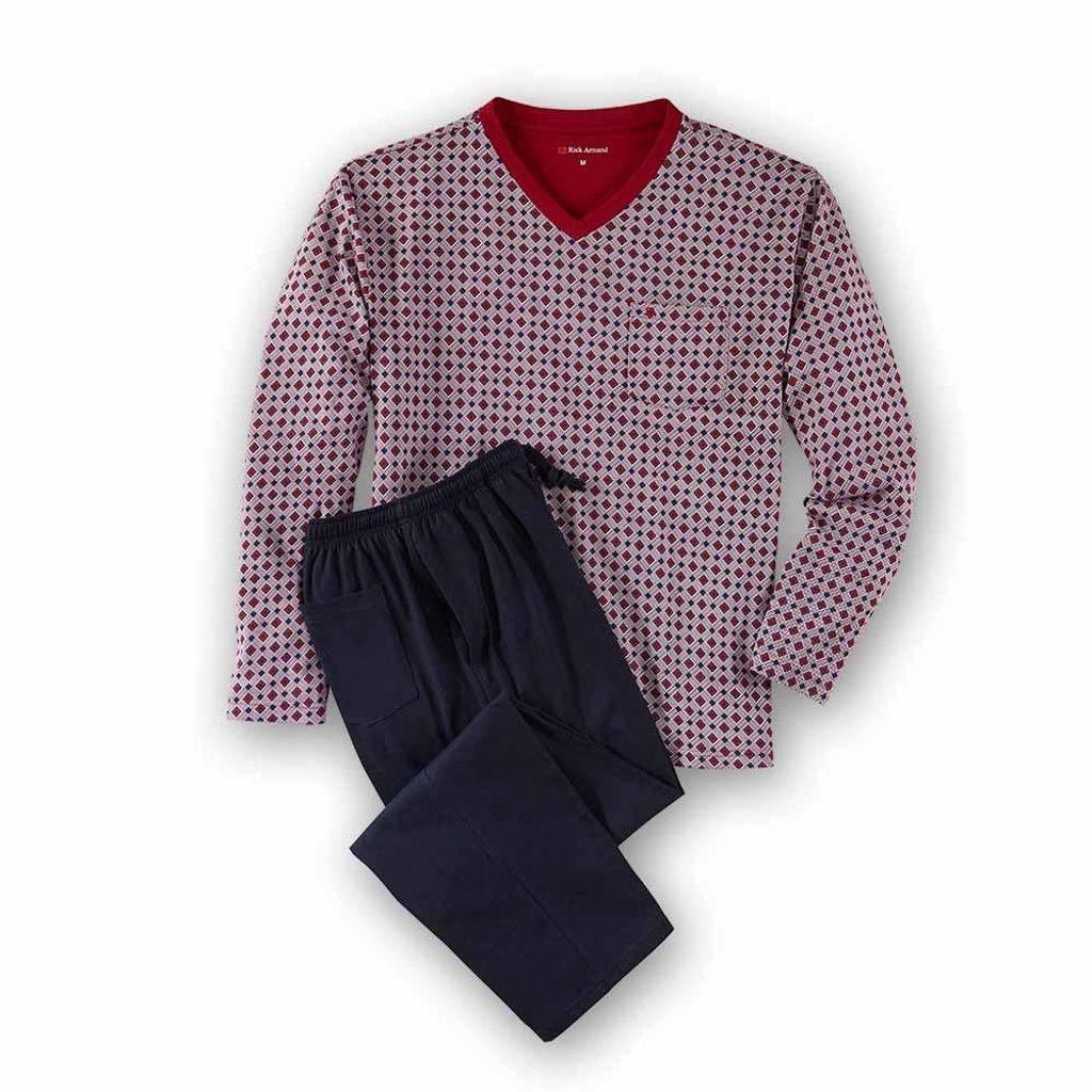 Rick Armand Schlafanzug zweiteilig bestehend aus langarmigem Oberteil und langer Hose