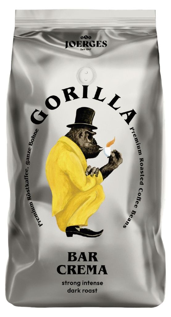 Joerges Gorilla Bar Crema Kaffeebohnen 1kg Produktbild 
