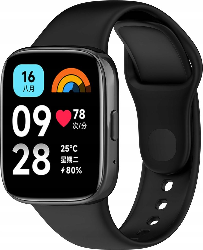 Bizon Armband Watch Dots für Xiaomi Redmi Watch 3 Active, schwarz