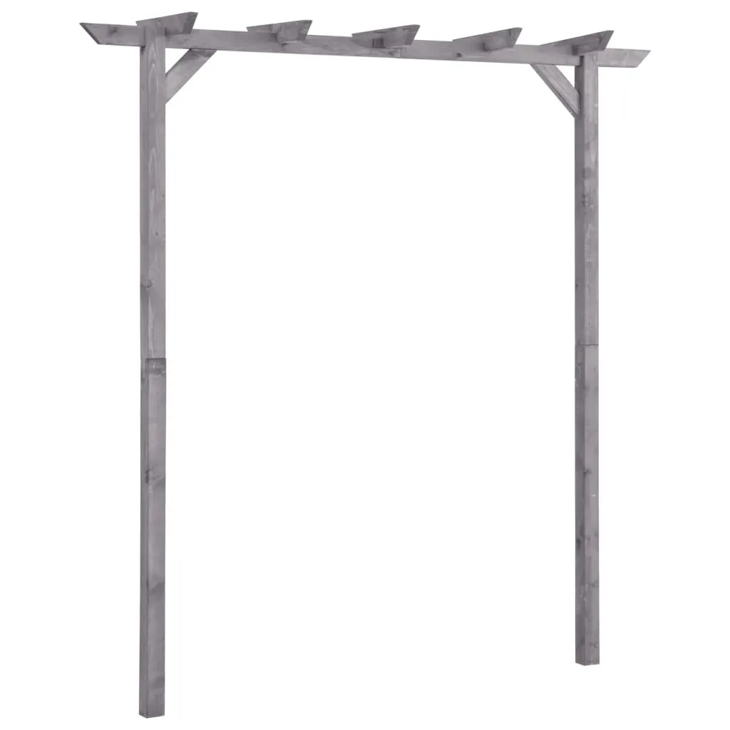 VidaXL Pergola 200x40x205 cm en Pin Imprégné Gris pour Jardin et Allée
