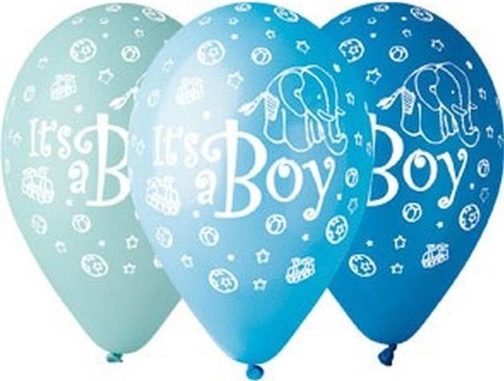 Premium Luftballons, It's a Boy, 30 cm, 5 Stk.