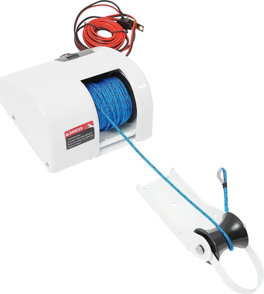 Elektrische Ankerwinde - 12V Boots Ankerwinde - Fernbedienung - IP65 wasserdicht - Für 11,3 kg Anker - Für Salzwasser