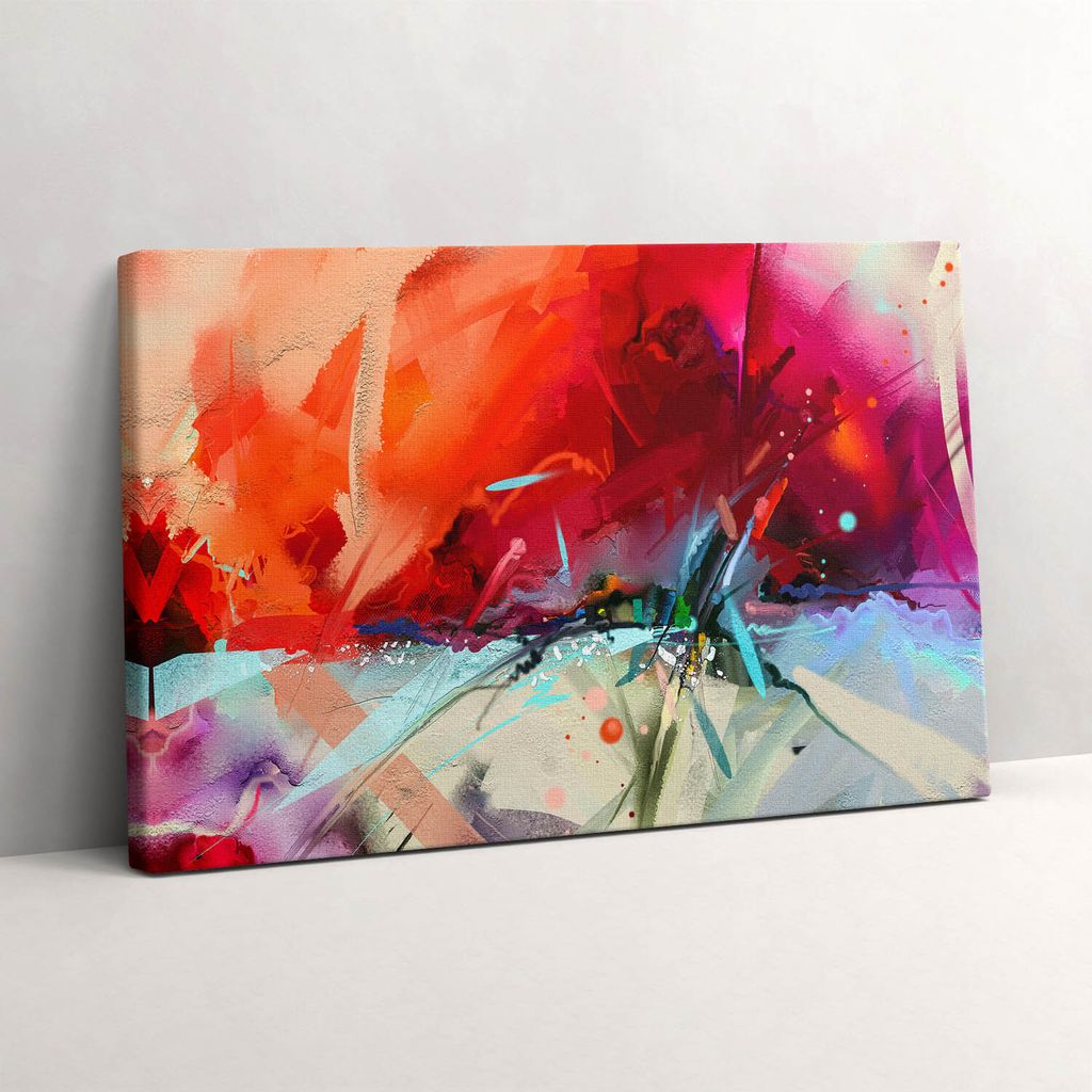 Abstrakte Farben – Leinwandbild Wandbild – 30x20 cm – Leinwandbilder – Wandbilder – Schlafzimmer – Flur