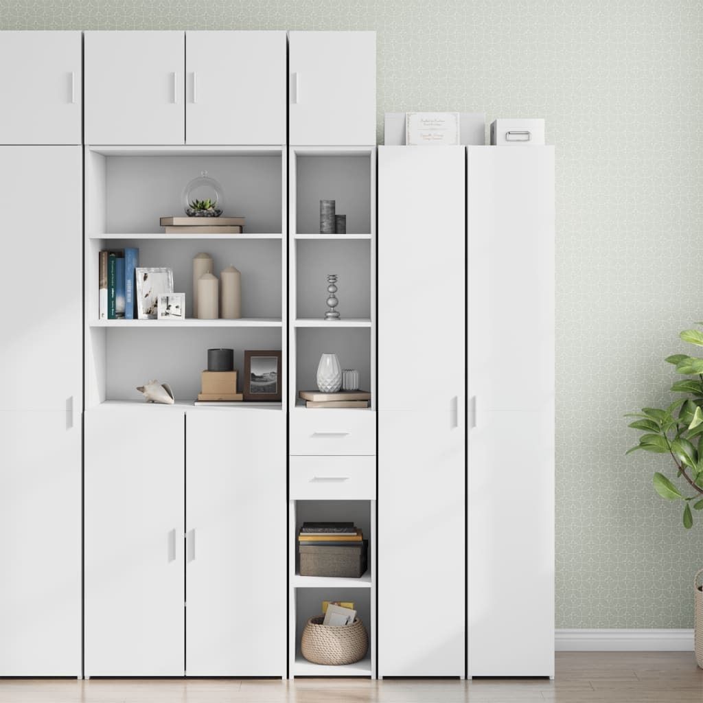 Möbel Hochschrank Schmal Weiß 30x42,5x225 cm Holzwerkstoff - Kommoden 3281266