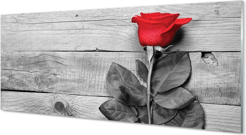Glasbilder 125x50 Wandkunst Rose