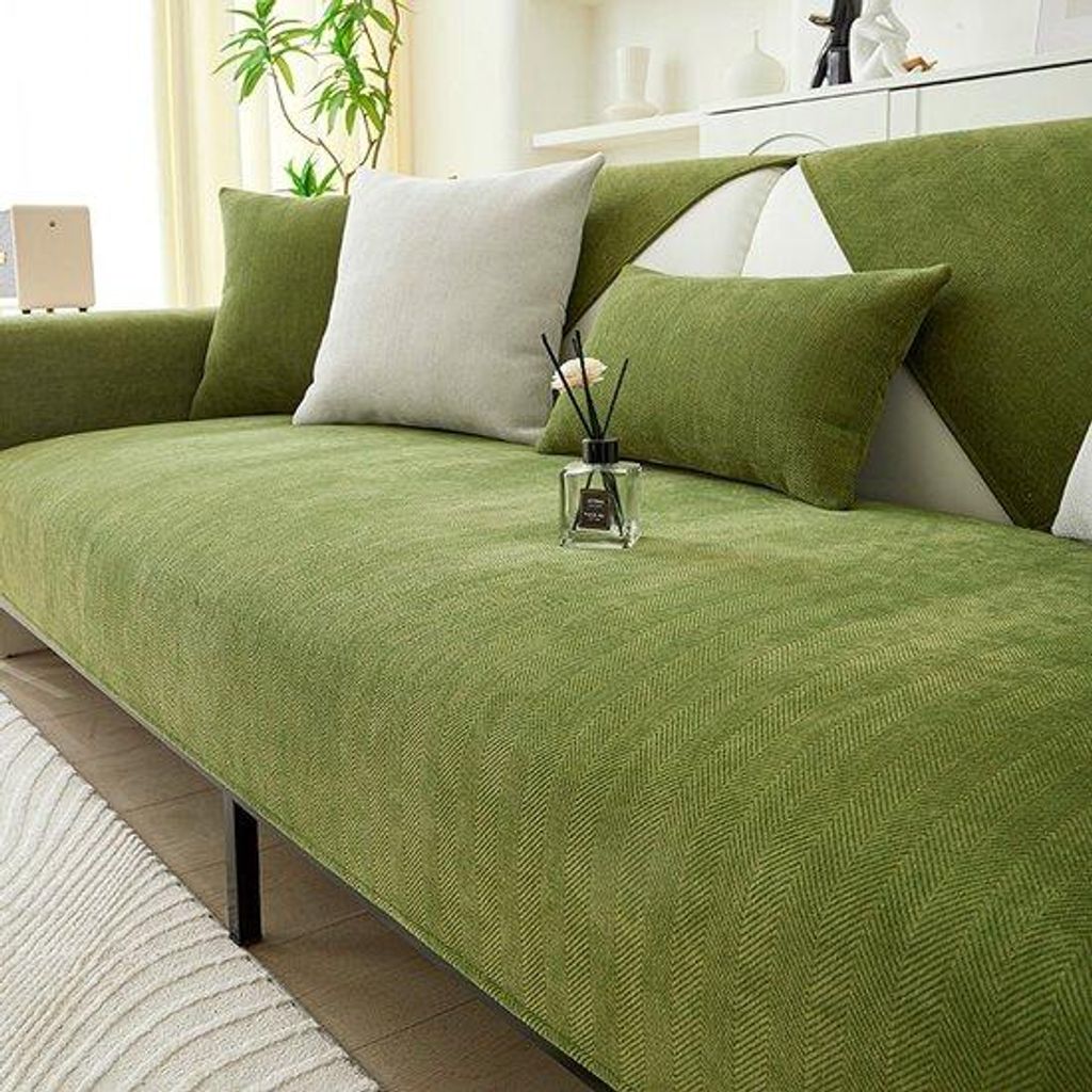 Graatmattenvliesbank, wasserdicht und antislip, ideal für Wohnzimmer, Größe 90x160cm, Grasgrün
