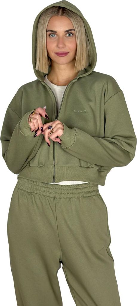 XANT, Hoodie Damen, Kapuzenpullover, Sweatshirt Frauen mit Kapuze, Grün, XS/S