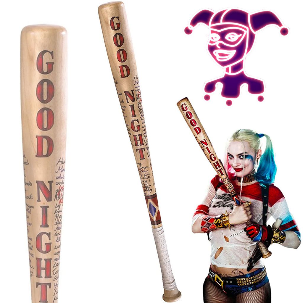 Halloween 85cm Harley Quinn Holz Baseballschläger Suicide Squad Prop Cosplay DE 
