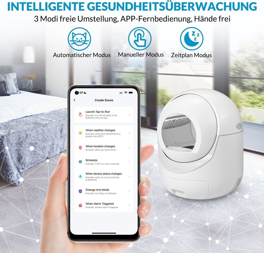 OKWISH Selbstreinigende Katzentoilette Automatisch Produktbild 7