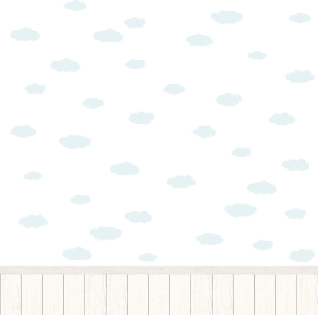 Fototapete Wandpaneele M1-No.11701 | Vliestapete Wolken | Creme | Weiß | Kinderzimmer | Wohnzimmer