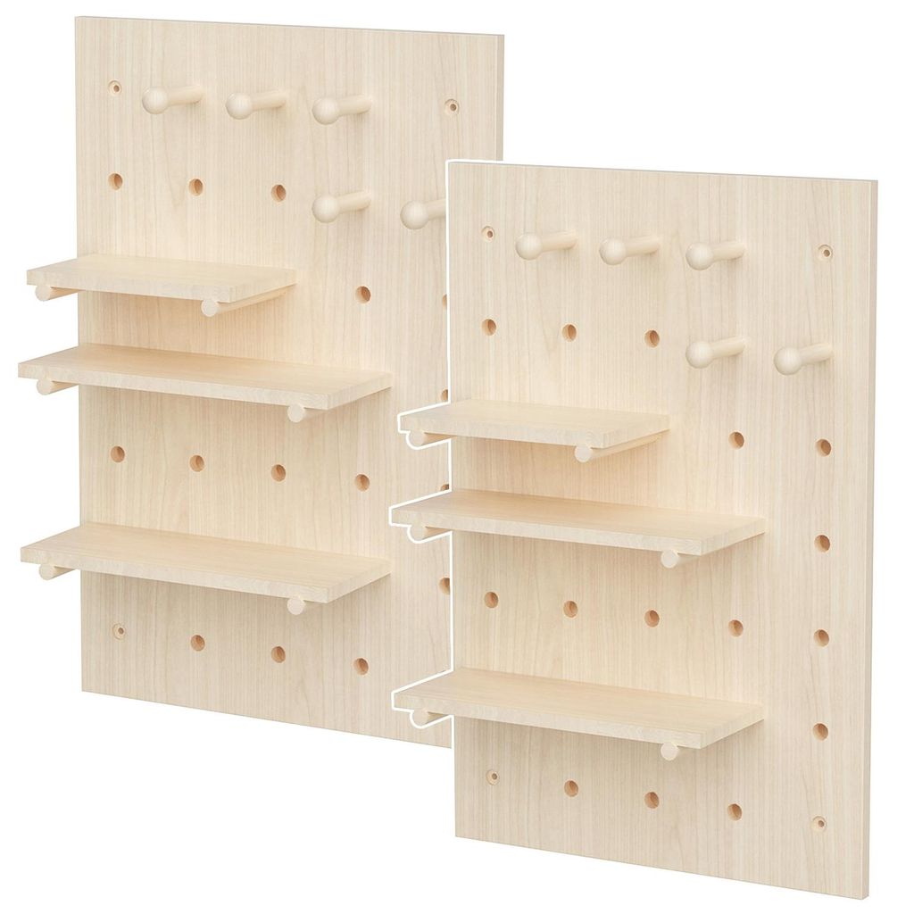 Maclean Whiteboard-Organizer aus Holz helle Holzfarbe Produktbild 