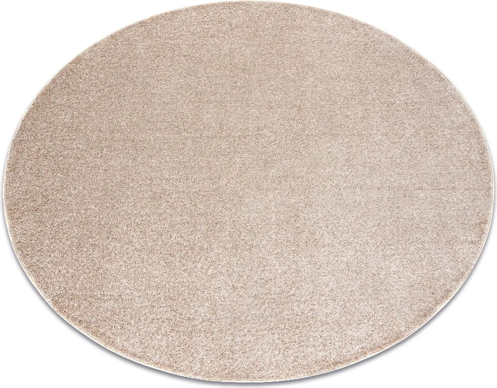 Tapis rond beige 100 cm INDUS pour chambre ou bureau décor moderne