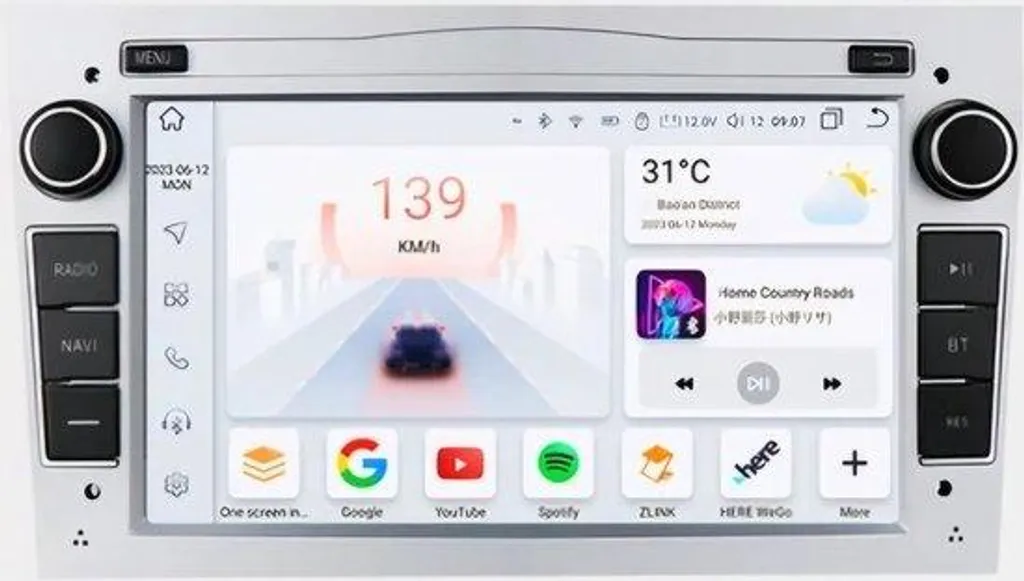 Autoradio GPS Opel 32Go CarPlay avec Navigation Intégrée Gris Silver