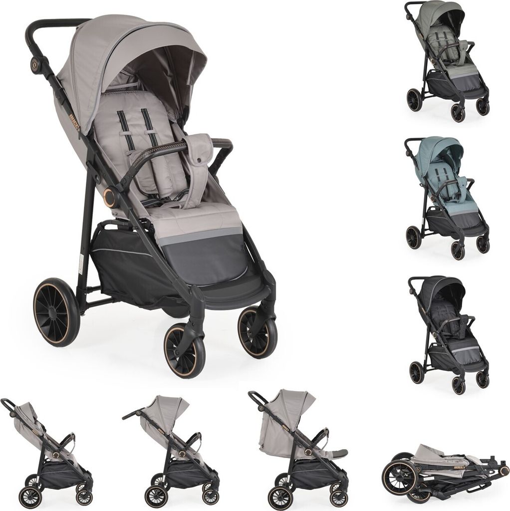 Moni Sommerkinderwagen Buggy, Kinderbuggy, Sonnendach, EVA-Räder, verstellbar beige