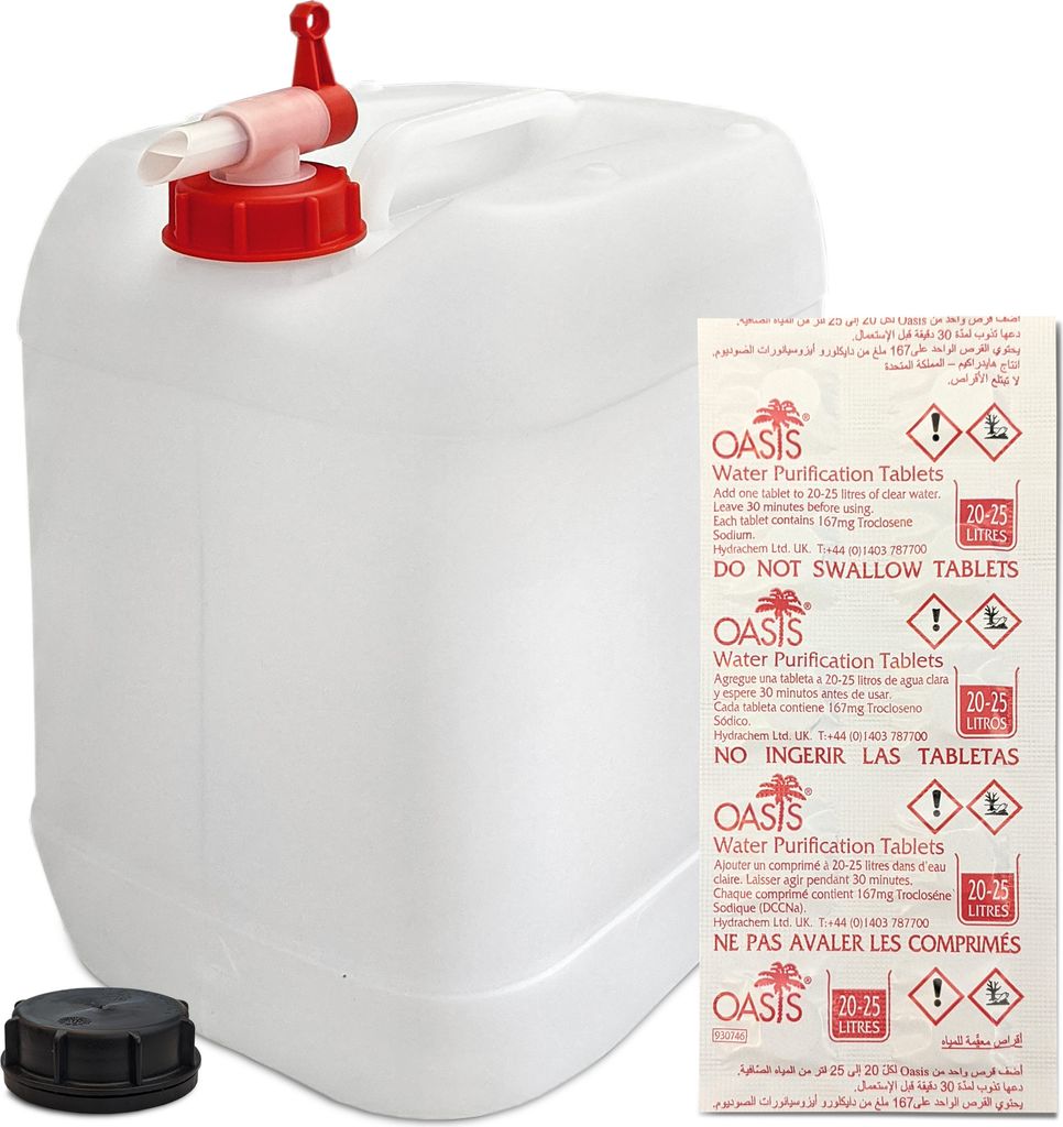 bidon à eau de 20 litres avec robinet et couvercle à visser Image du produit 