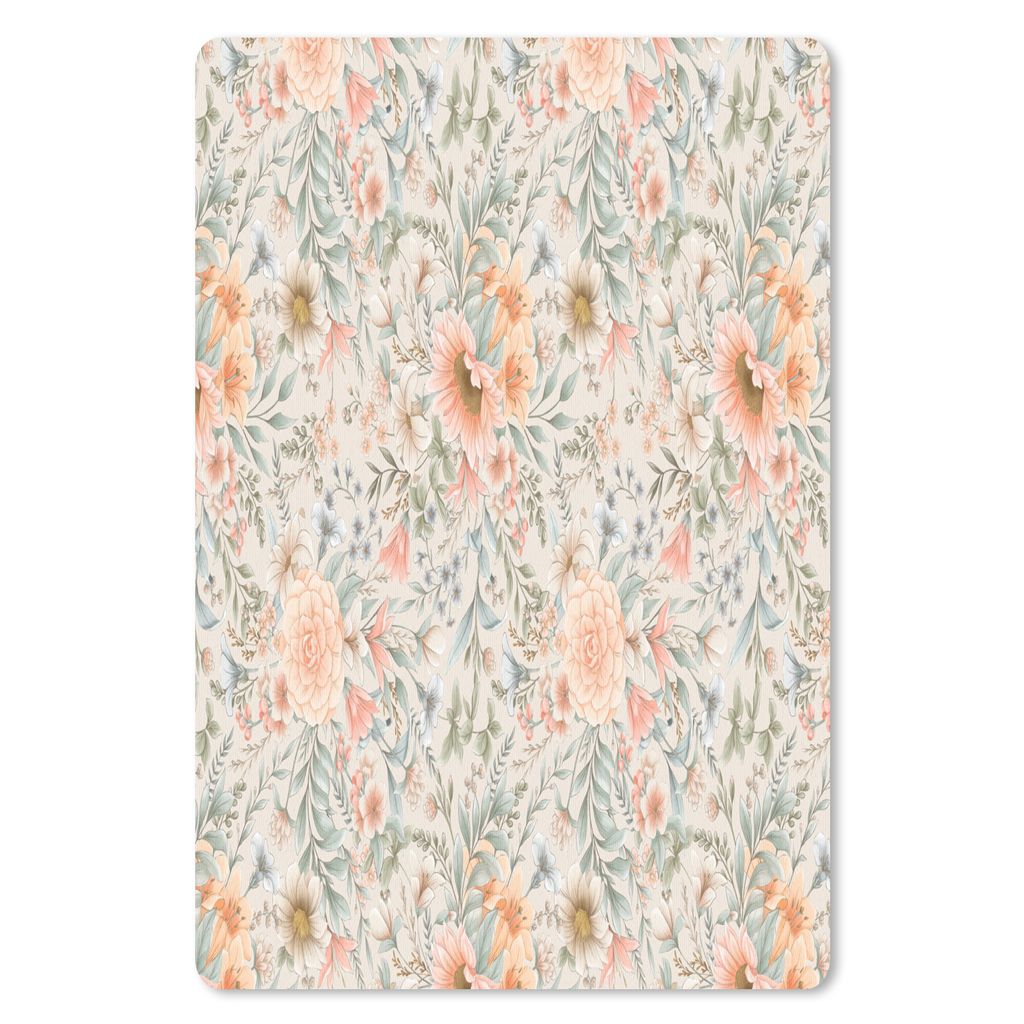 MuchoWow Mauspad Mousepad Blumen - Sonnenblume - Pastell - Muster 40x60 cm - Mousepads - Maus Mat - Pad - Mausunterlage - Schreibtisch Accesoire