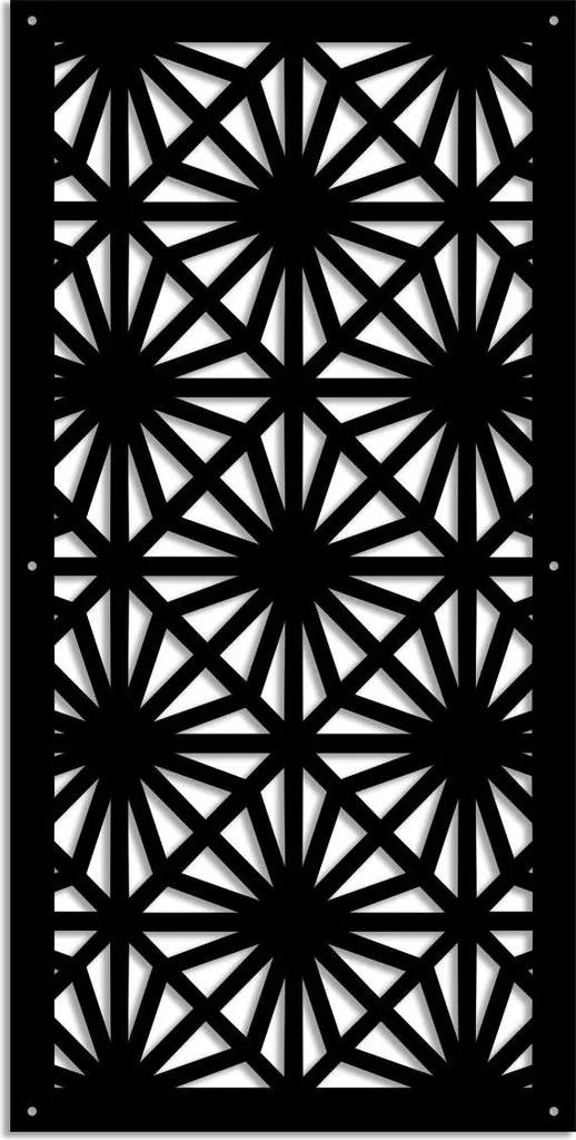 Pannello Divisorio PVC Traforato 73x148 cm Polestar Nero Frangisole