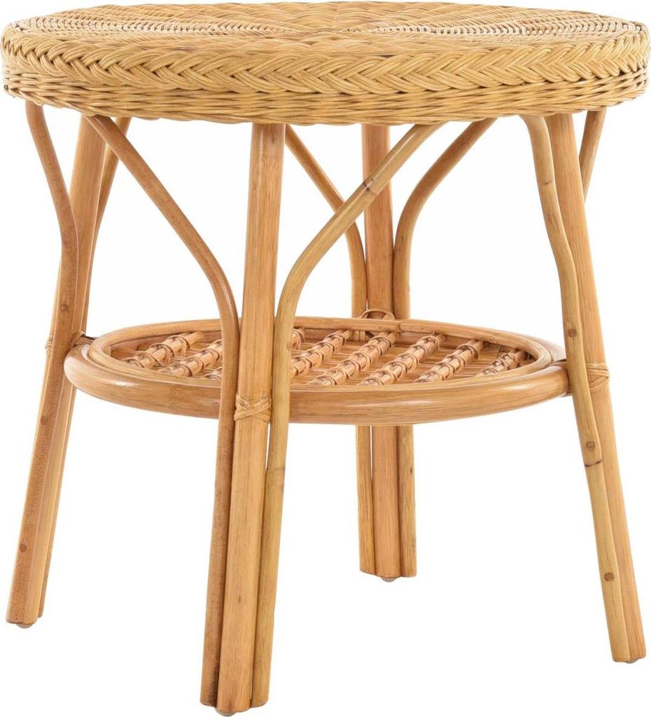 KRINES HOME Rattan-Tisch / Beistelltisch Rund / Couchtisch Produktbild 