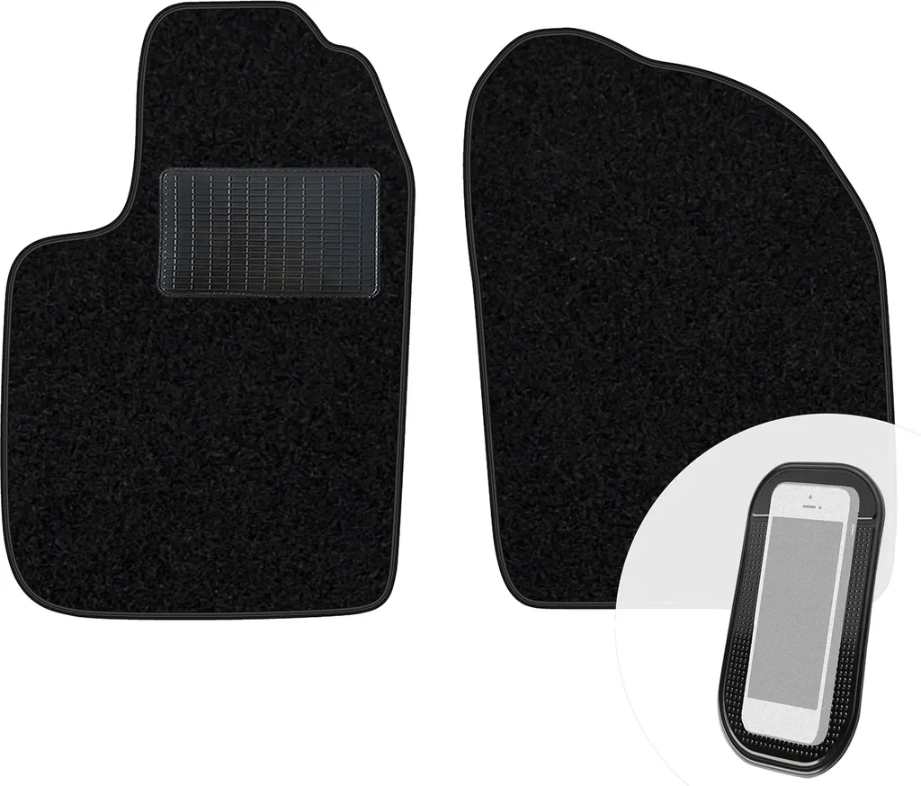 moto-MOLTICO Tappetini anteriori per auto Velours Tappetini per auto neri Set di tappetini per auto 2 pezzi adatto per Renault Scenic I 1996-2003