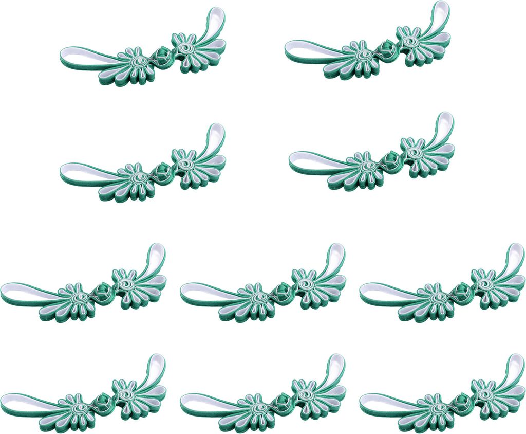 10pcs Bekleidungsknopf exquisite dekorative Vintage chinesische Stil Cheongsam Sewing Button Home Gebrauch-Grün