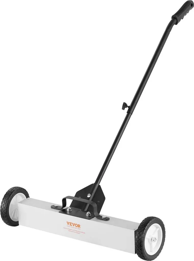 Balayeuse magnétique roulante 24 pouces 50 lb avec manche télescopique