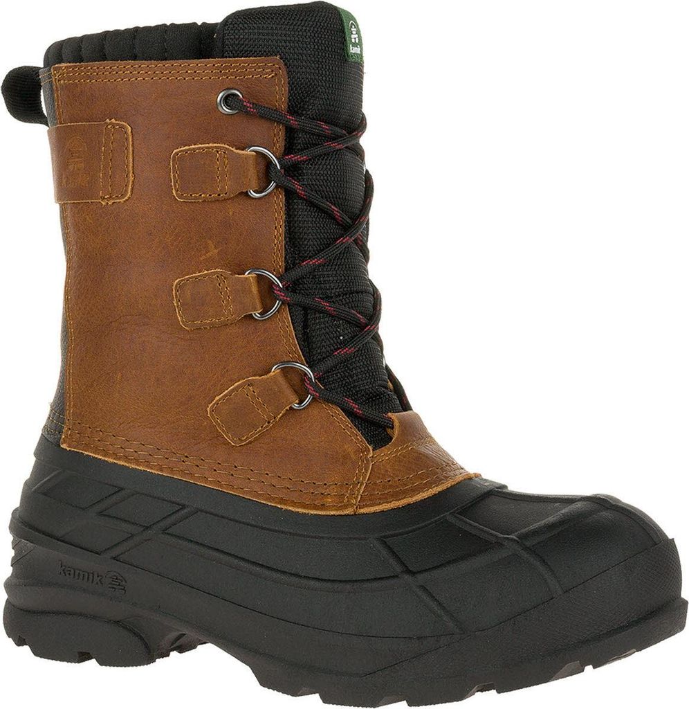 Kamik Alborg Plus Herrenschuhe Stiefel Warmfutter Winterstiefel Braun Freizeit, Schuhgröße:47 EU