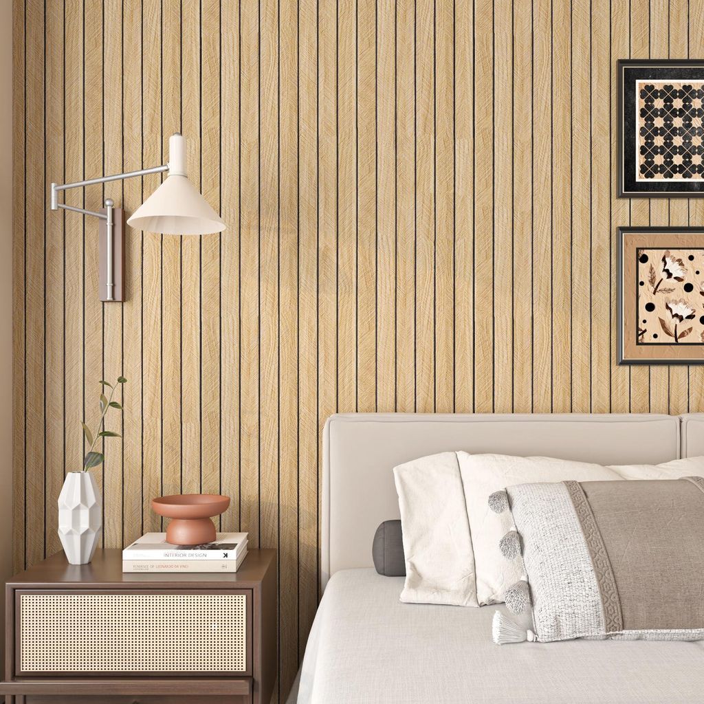 Selbstklebende Wandpaneele, 3D-Holzoptik, 60 cm x 3 m, Holzpaneel, selbstklebende Tapete, dicke Wandverkleidung, Holzoptik für Innenräume, braun,...