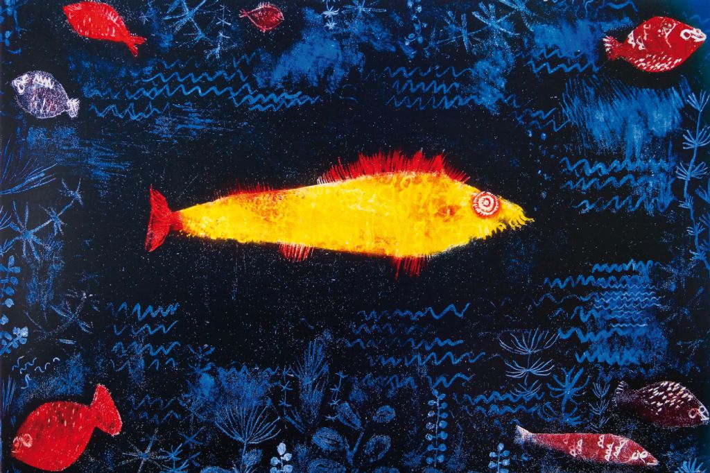 Paul Klee Kunstdruck Bild - Der Goldene Fisch, 1925 (80 x 120 cm)