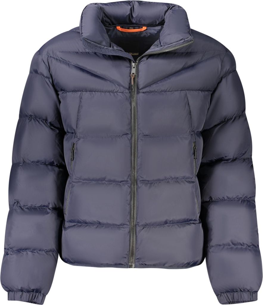 Blaue Herrenjacke: Relaxed Fit, Reißverschluss & Recycling-Material