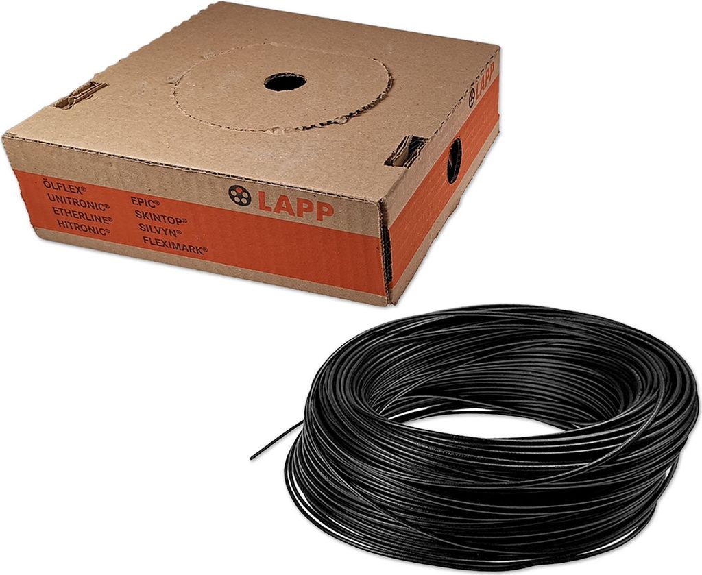 Lapp Kabel PVC Leitung H05V-K 1 x 0,75mm² 100m Schwarz